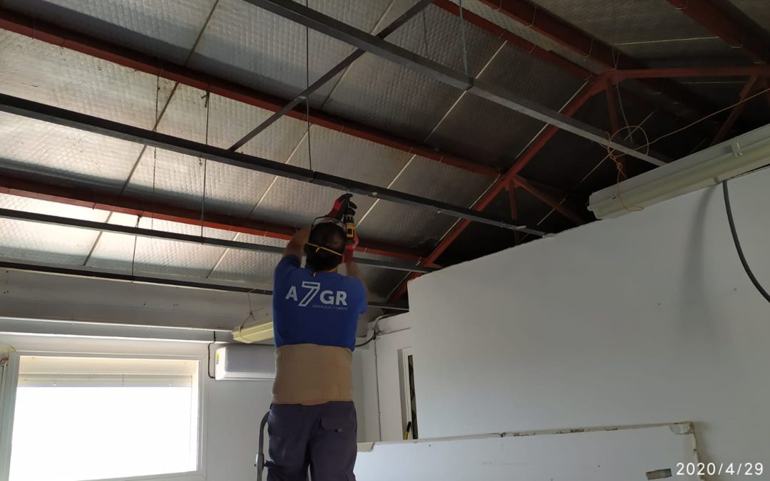 Instalacion de techo bajo cubierta