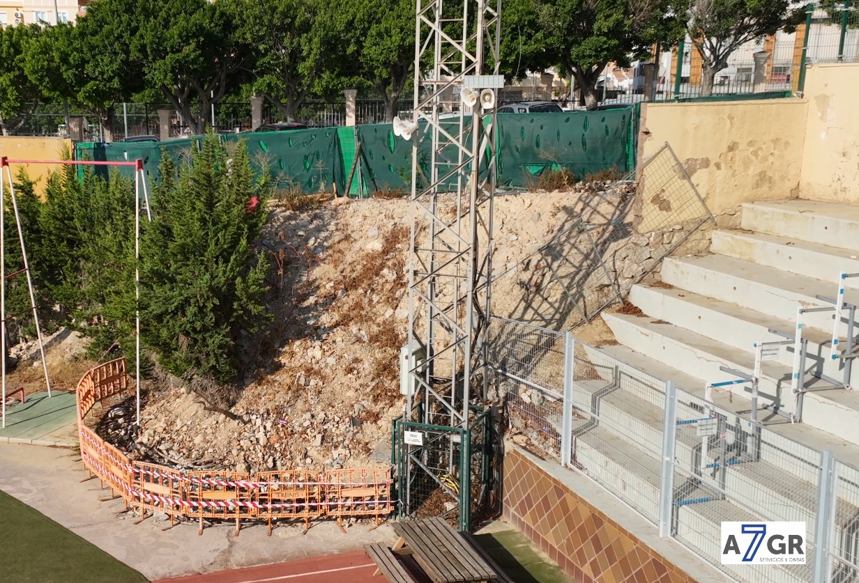 Muro contención Polideportivo Benalmádena