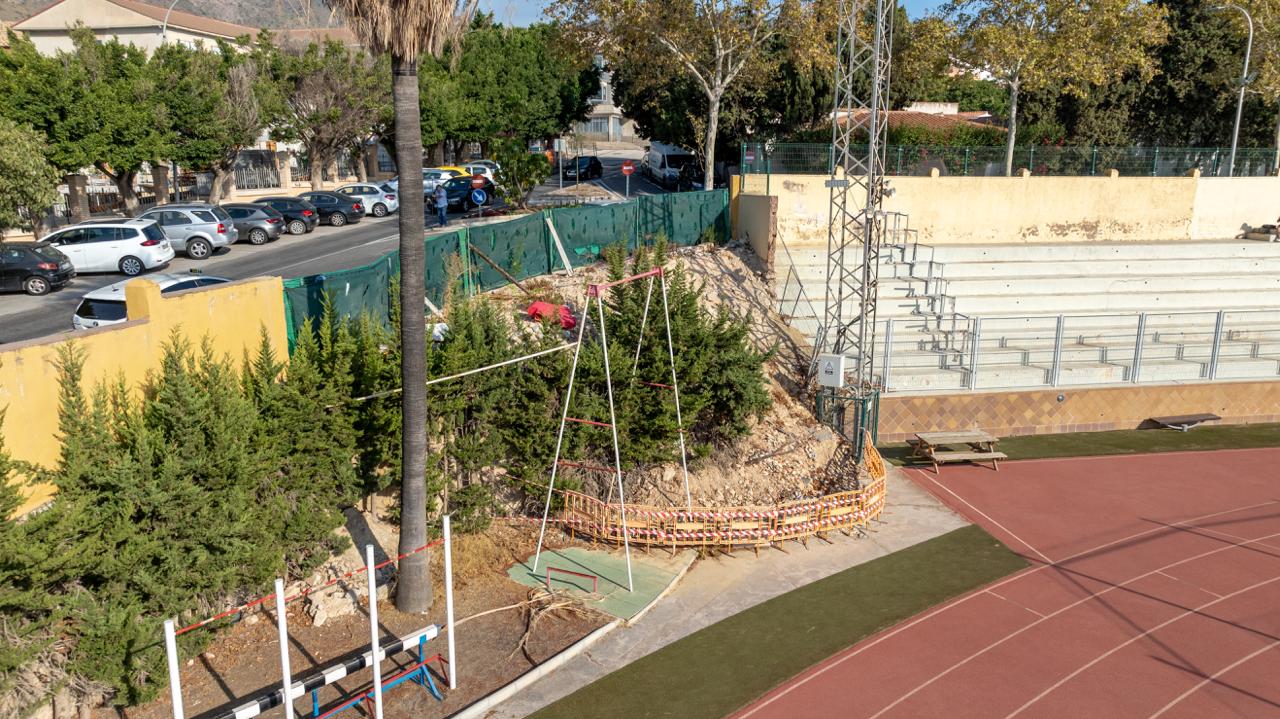 Muro contención Polideportivo Benalmádena