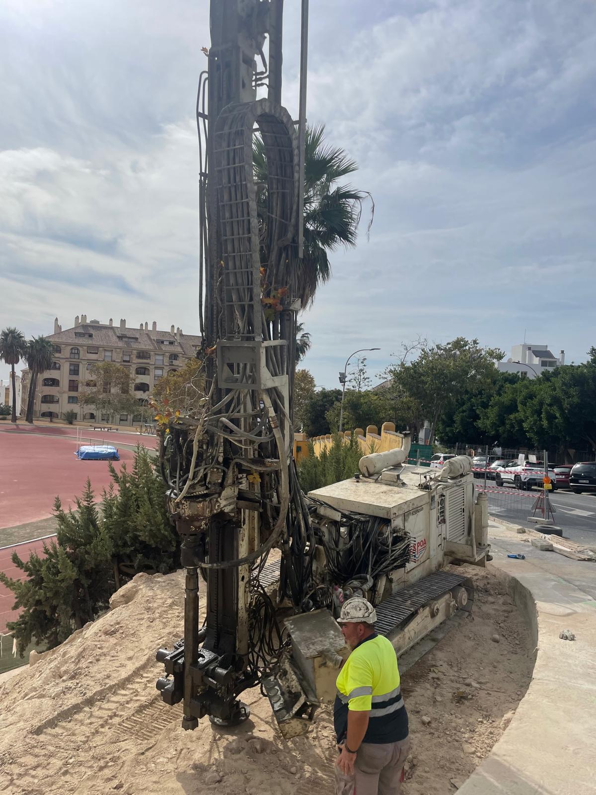 Muro contención Polideportivo Benalmádena